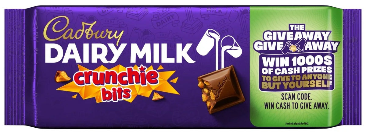 Cadbury Dairy Milk Crunchie Bits Chocolate Bar 180g