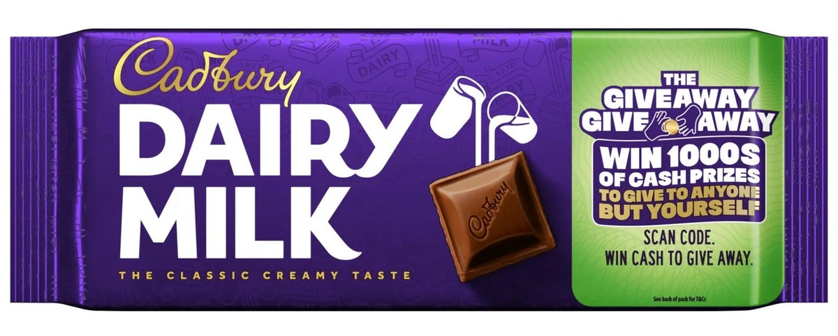 Cadbury Dairy Milk Chocolate Bar 180g
