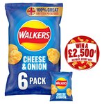 Walkers Cheese & Onion Multipack Crisps 6x25g