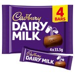 Cadbury Dairy Milk Chocolate Bar 4 Pack Multipack
