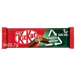 Kit Kat 2 Finger Dark Mint Chocolate Biscuit Bar Multipack 9 Pack
