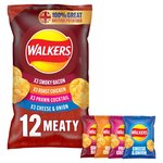 Walkers Meaty Variety Multipack Crisps 12x25g