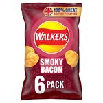 Walkers Smoky Bacon Multipack Crisps 6x25g