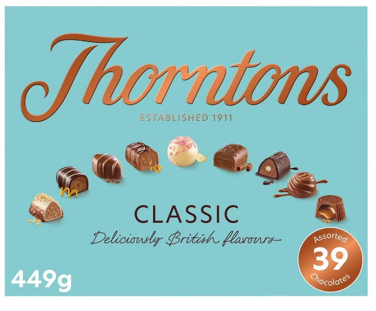 Thorntons Classic Collection Of Milk, Dark & White Chocolate