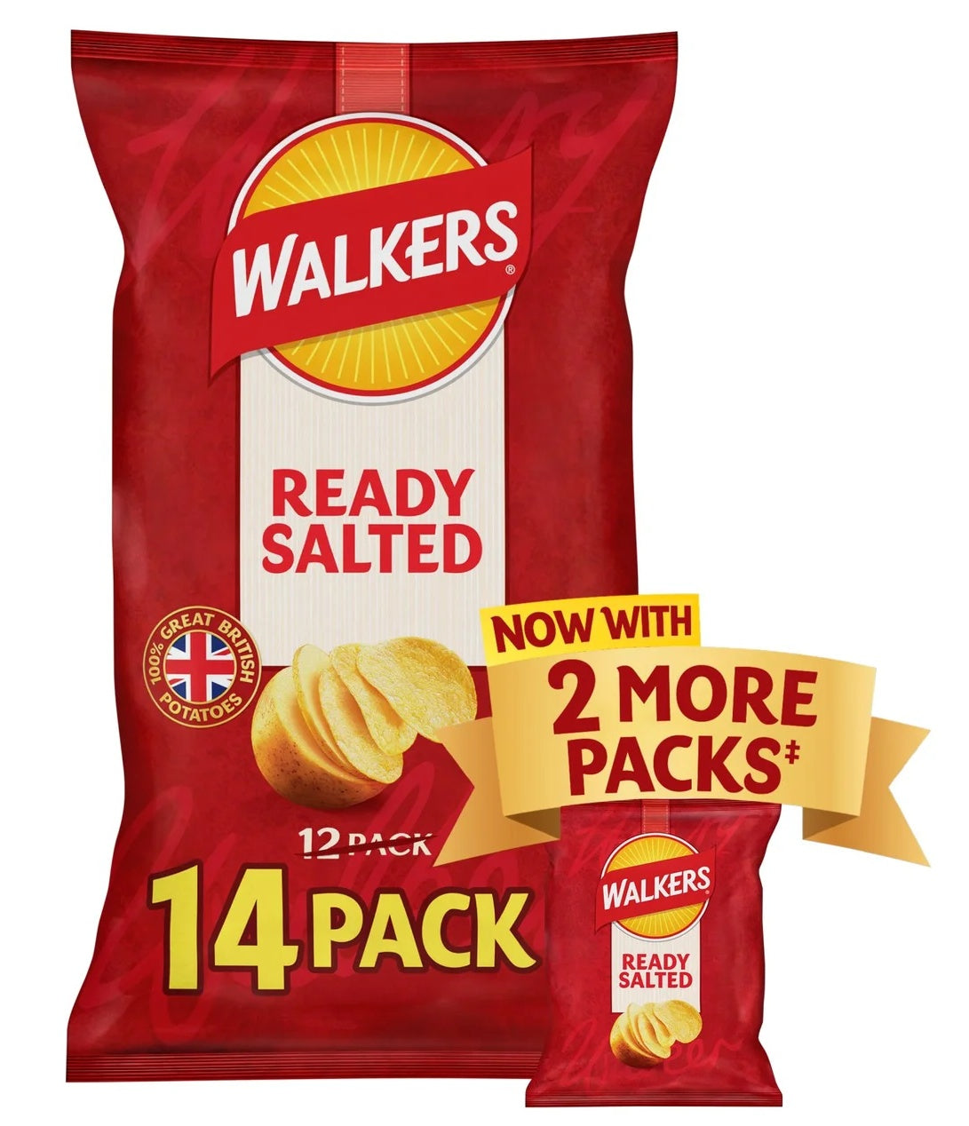 Walkers Ready Salted Multipack Crisps 12x25g