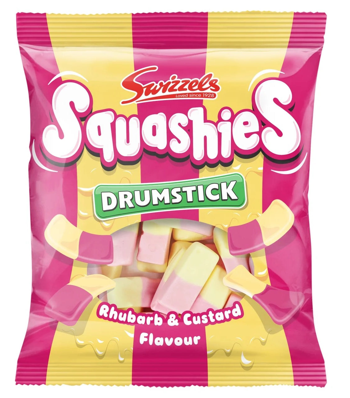 Swizzels Drumstick Squashies Rhubarb & Custard 140G