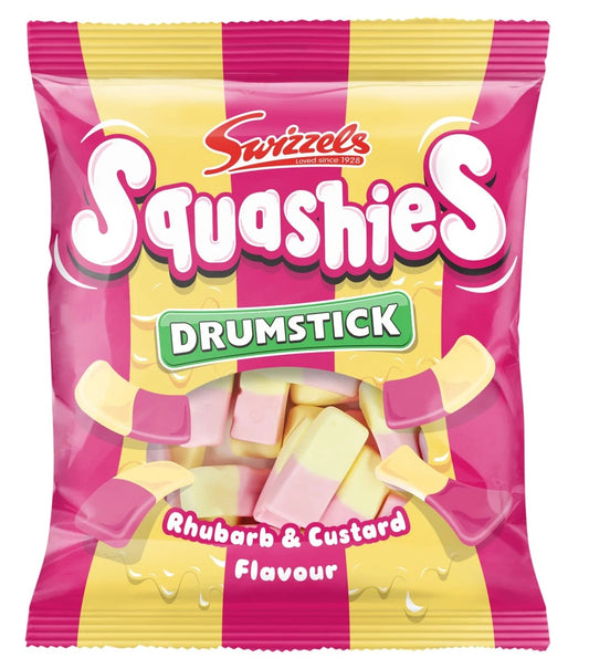 Swizzels Drumstick Squashies Rhubarb & Custard 140G