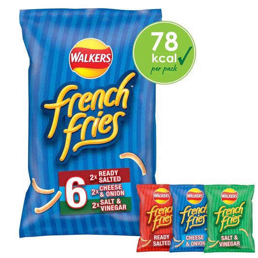 Walkers French Fries Variety Multipack Crisps 6x18g