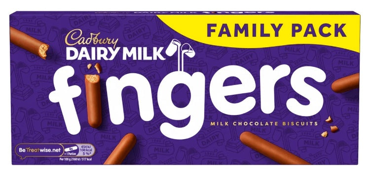 Cadbury Dairy Milk Chocolate Fingers Biscuits 189g
