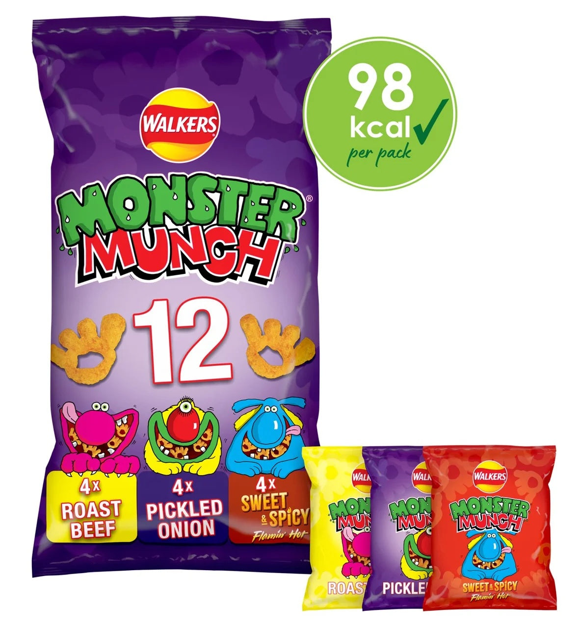 Walkers Monster Munch Variety Multipack Crisps 12x20g
