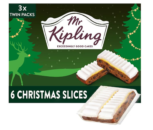 Mr Kipling 6 Christmas Slices