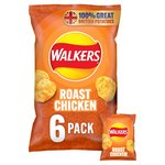 Walkers Roast Chicken Multipack Crisps 6x25g