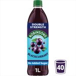 Robinsons Double Strength Blackcurrant No Added Sugar Squash 1 Litre