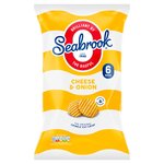 Seabrook Cut Cheese & Onion Crisps 6 Pack