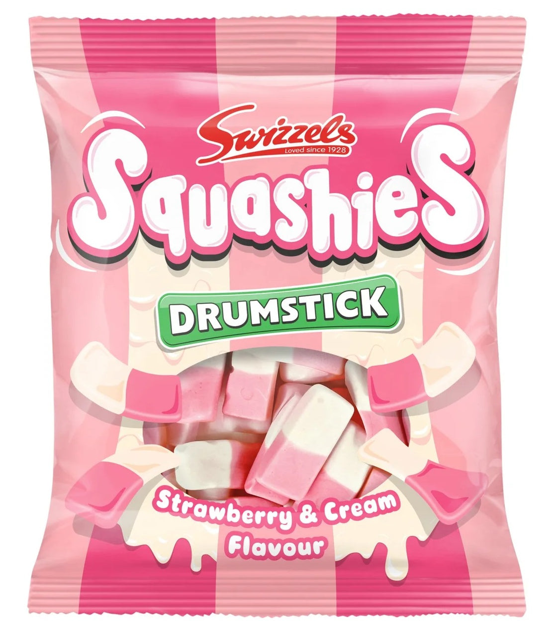 Swizzels Drumstick Squashies - Strawberry & Cream Flavour 140g