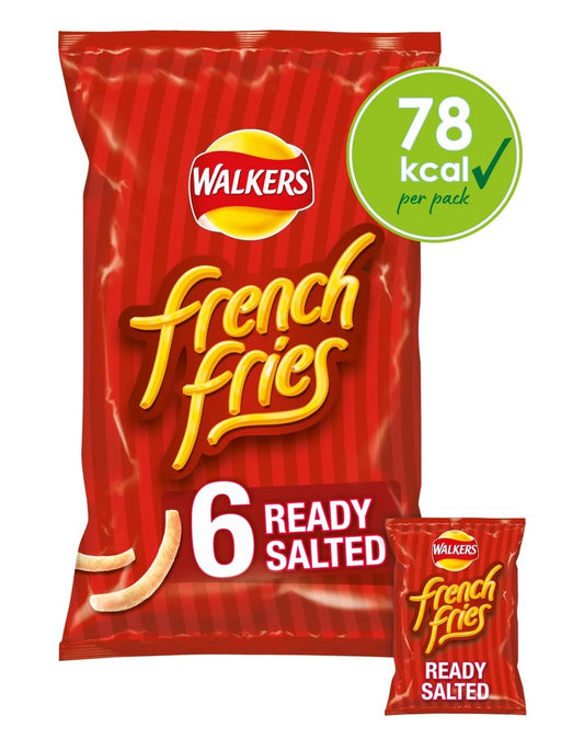 Walkers French Fries Ready Salted Multipack Crisps 6x18g