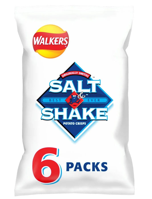 Walkers Salt & Shake Multipack Crisps 6x24g