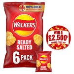 Walkers Ready Salted Multipack Crisps 6x25g