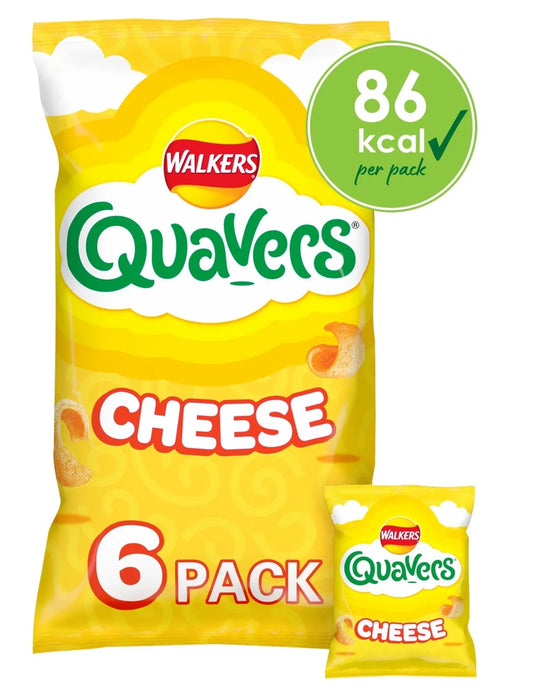 Walkers Quavers Cheese Multipack Crisps 6x16g