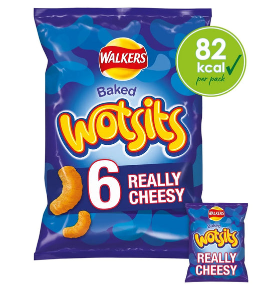 Walkers Wotsits Cheese Multipack Crisps 6x16.5g